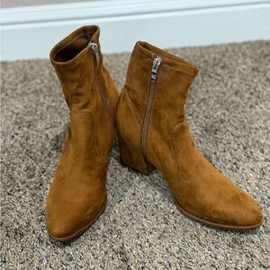 Marc Fisher Chestnut Heeled Boots